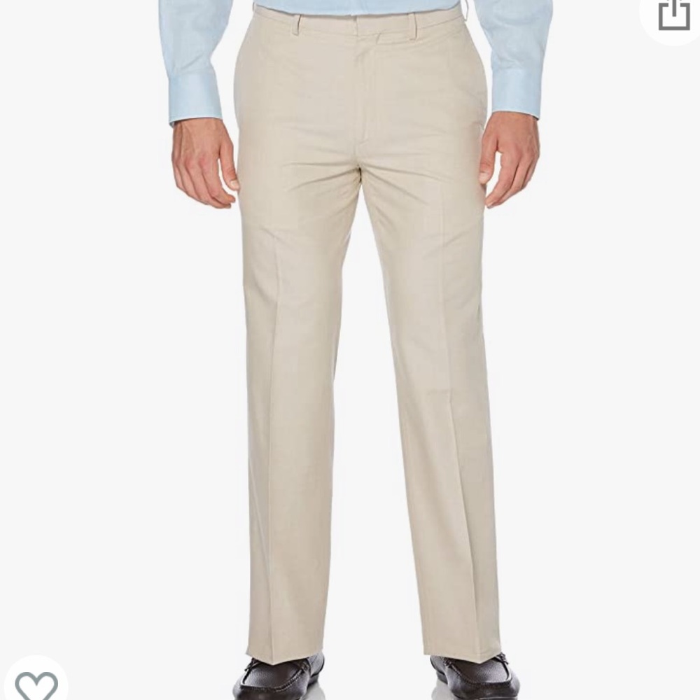 Cubavera Men's Linen and Cotton Herringbone Textured Pants